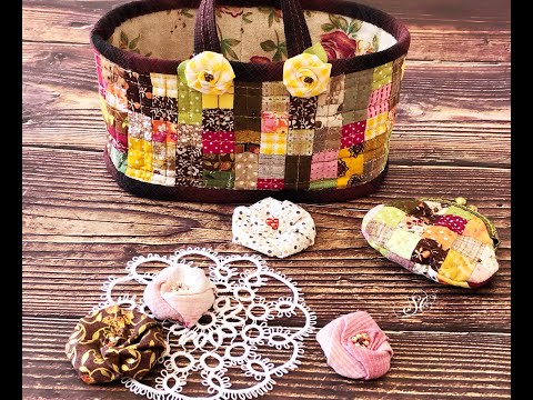 Видео: DIY#patchwork# small bag Утилизация остатков ткани,получается  чудесная корзинка
