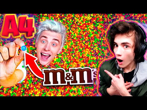 Видео: ВЛАД А4 Кто Найдет M&M's в Бассейне Skittles, Получит 10,000$ - Челлендж РЕАКЦИЯ НА ВЛАДА А4