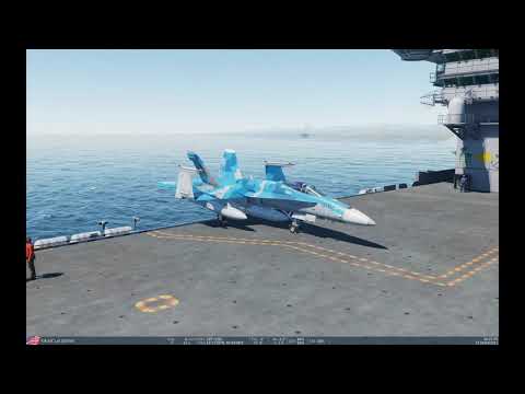 Видео: DCS F/A-18C. Запуск, взлёт и посадка