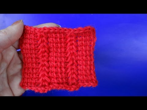 Видео: Узор вязания крючком Тунисское вязание 22