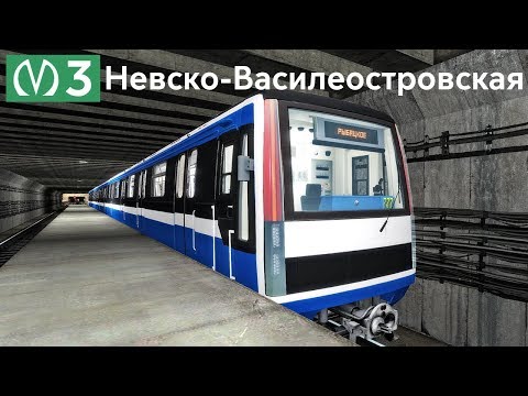 Видео: Невско-Василеостровская линия на 81-722 «Юбилейный» - Garry's Mod Metrostroi