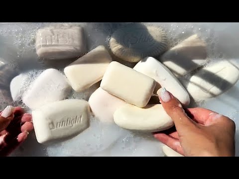 Видео: 15 WHITE SOAP 🤍ASMR 🤍 Сет белого мыла
