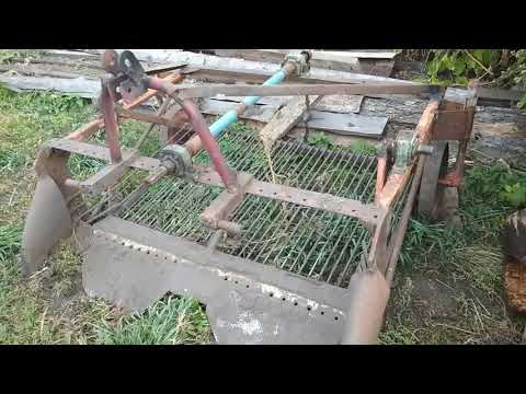 Видео: Самодельная картофелекопалка( двухрядная)/ Homemade potato digger (double row)