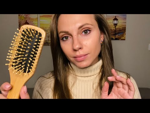 Видео: АСМР Нежное расчесывание на ночь и массаж • ASMR Gentle brushing and massage