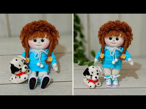 Видео: Отличная, очень красивая и легкая кукла-носок🤗 Уверена, после этой идеи каждый сделает ее сам.