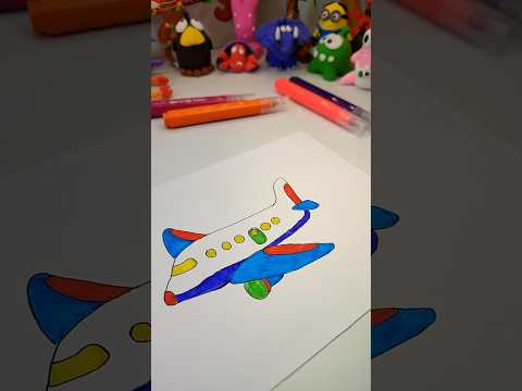 Видео: Как рисовать самолет, самолетик. Airplane. самолет#art#рисуемсмалышами#felt-tippens#airplane