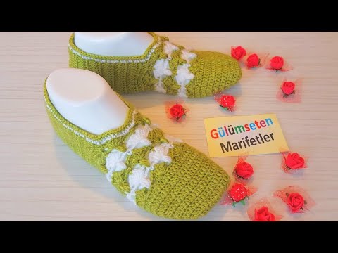 Видео: вязание тапочки спицами