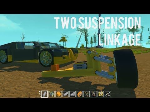 Видео: Двух рычажная подвеска в Scrap Mechanic