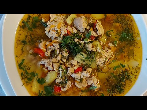 Видео: Простой суп из фарша--быстро и вкусно 😋 /моя закупка