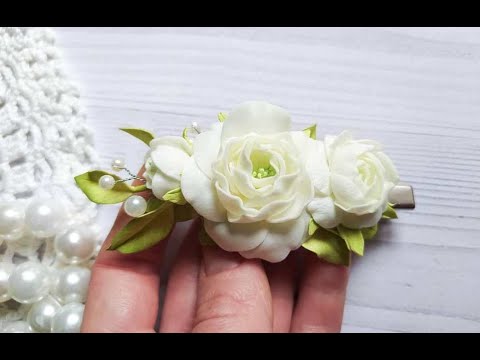 Видео: Невероятно нежная заколка с цветами ☺🧚‍♀️