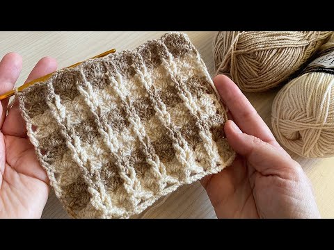 Видео: 🌿ЧЕГО  только НЕ ПРИДУМАЮТ! Интересный узор КРЮЧКОМ. Вяжем ВМЕСТЕ🌿
