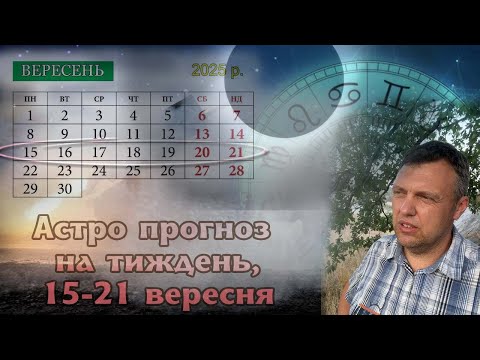 Видео: Астро прогноз на тиждень 15-21 вересня затемнення у Діві 💃 та «Парус» на небі ⛵️