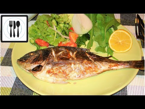 Видео: Рыба Дорадо в духовке /гриль/ + Средиземноморский Салат. Вкусный и полезный ужин/Cupra balik firinda