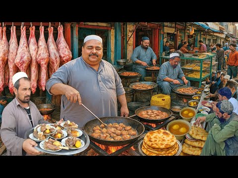 Видео: Завтрак в старом Афганистане | Уличная еда раннего утра | Рецепт жареной печени