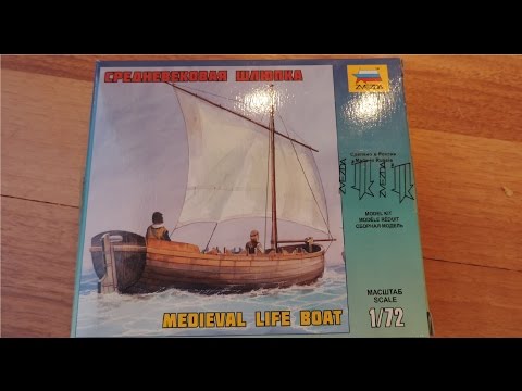 Видео: Обзор. Средневековая шлюпка 1:72. Звезда. 9033