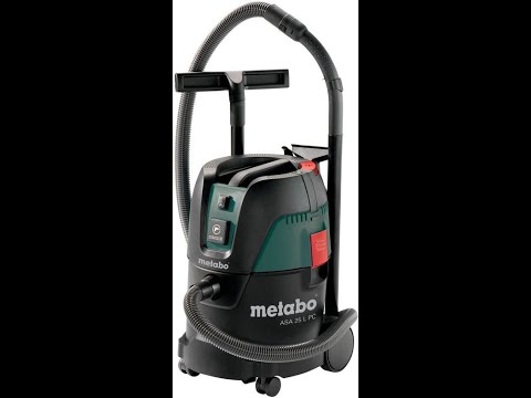 Видео: Строительный пылесос METABO ASA 25 L PC зеленый 602014000