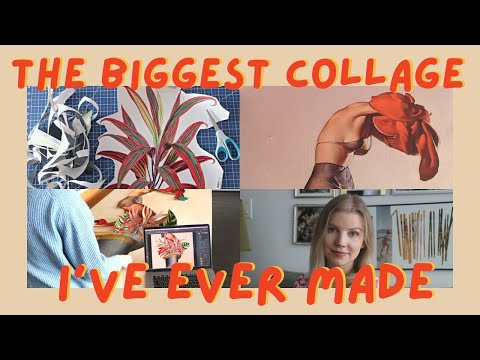 Видео: Как я создал коллаж размером 6 футов | Искусство создания крупномасштабных коллажей. Масштабирова...