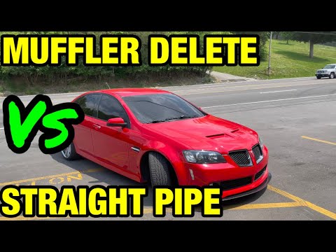 Видео: CAMMED Pontiac G8 6.0L V8: УДАЛЕНИЕ ГЛУШИТЕЛЯ против ПРЯМОЙ ТРУБЫ!