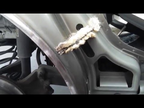 Видео: Кузовной ремонт. Как приварить крыло не повредив заводской герметик. Пайка CuSi3.