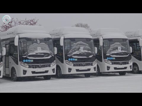 Видео: Сто новых автобусов привезли в Новосибирск из Татарстана. Когда машины выйдут на городские маршруты?