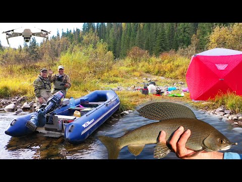 Видео: Верховье р.Кия! Ловля Хариусов с Марцаль Гафировичем - день Первый!