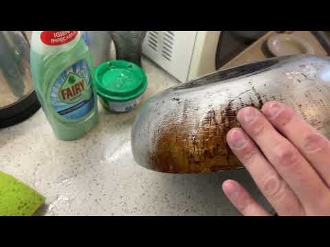 Видео: КАК ОЧИСТИТЬ СКОВОРОДУ ОТ ЖИРА БЕЗ ХИМИИ