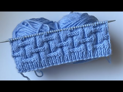 Видео: Красивый узор для вязания спицами 🩵💙для свитеров и пледов 🩵💙