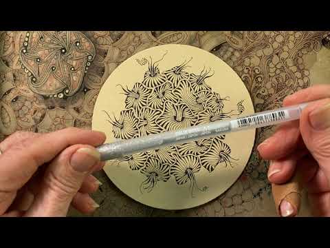 Видео: Пакет проектов Zentangle № 16 — 12 дней Zentangle 2021 — День 1