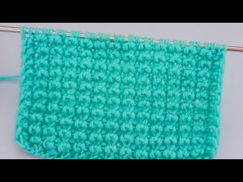Видео: "Монпансье" - красивый, рельефный узор спицами.