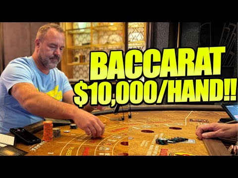 Видео: Безумные реакции на ставку в 10 000 долларов за раздачу в баккаре!