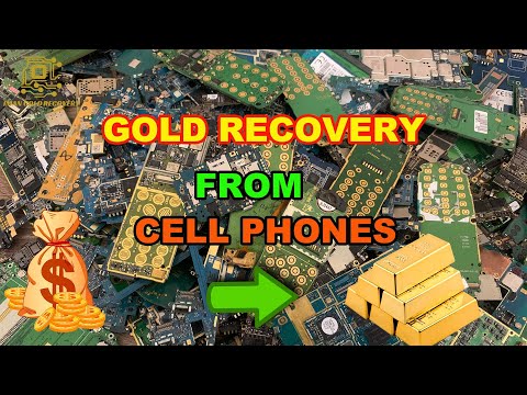 Видео: Извлечение золота из старых сотовых телефонов. Сотовые телефоны Доски Золото Восстановление.
