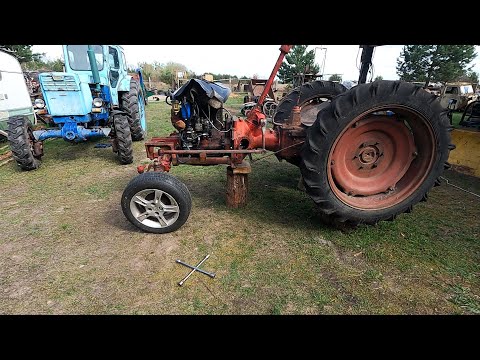 Видео: Т-25 с металлолома, Японские ступицы, тяга поперечная..