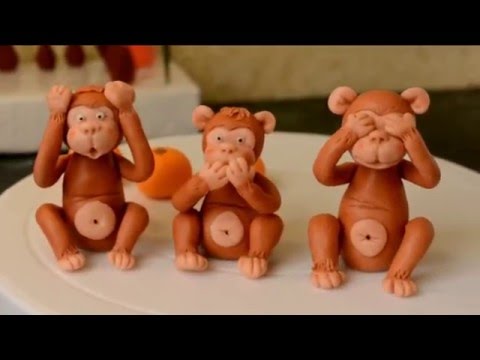 Видео: Лепим из мастики. ОБЕЗЬЯНКИ