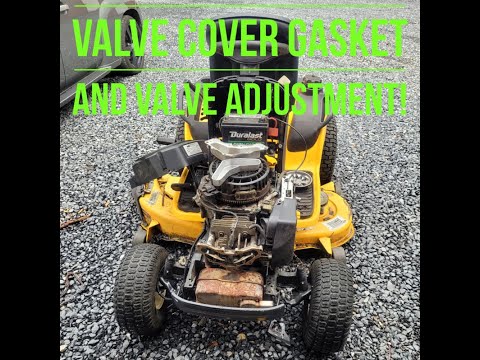 Видео: Прокладка клапанной крышки и регулировка зазоров клапанов Cub Cadet LT1045 на двигателе Kohler Co...