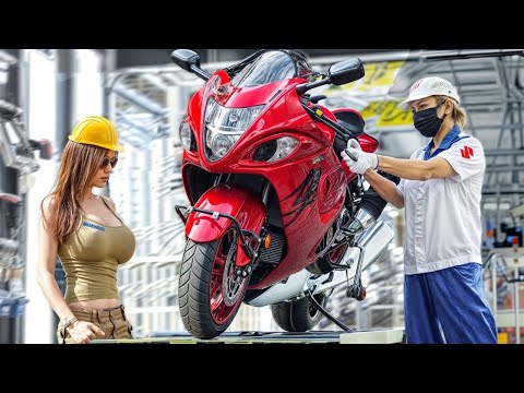 Видео: Внутри завода Suzuki Hayabusa в Японии🏍️ Линия по производству рекордного мотоцикла