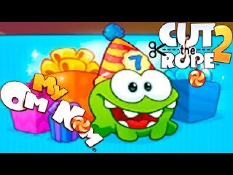 Видео: Ам Ням Cut the Rope 2 #34 ДЕНЬ РОЖДЕНИЯ Ам Няма! Детское видео Игровой мультик Let's play