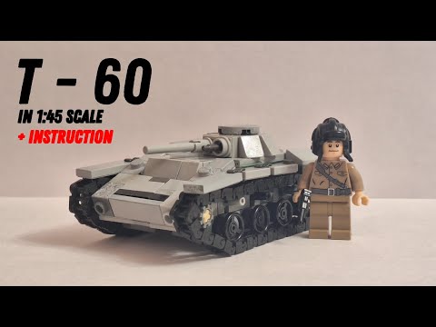 Видео: Lego T - 60 v2.0 | Масштаб/scale 1:45 | Инструкция/instruction 