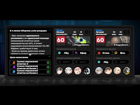 Видео: Zenless Zone Zero - Прохождение 8 этажа Узла раздора Обороны Шиюй (S ранг)