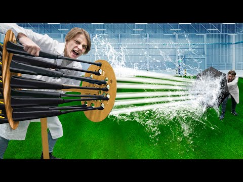 Видео: МОЩНАЯ ВОДЯНАЯ ПУШКА ИЗ 20 КЕРХЕРОВ!