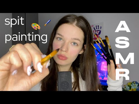 Видео: ASMR | spit painting💦🎨 АСМР | рисую на тебе слюнкой
