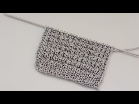 Видео: Очень простой теневой узор спицами поворотными и круговыми рядами.