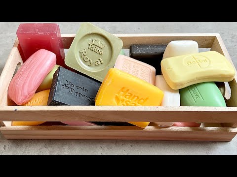 Видео: Seife schneiden ASMR soap cutting Satisfying video Мыло АСМР 🖤💛