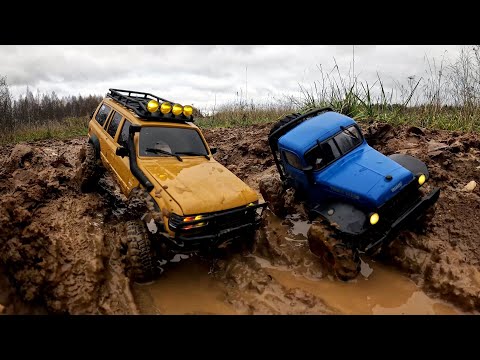 Видео: КРУЗАК непобедим на бездорожье? Это фантастика! ... FMS FCX18 LC80 против FCX24 Power Wagon 4х4