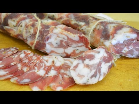 Видео: Свиная сыровяленая домашняя колбаса