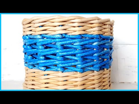 Видео: Японское послойное плетение (один из вариантов) МК узора из газет!