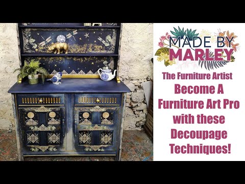Видео: Станьте профессионалом в области мебельного искусства с помощью этих техник декупажа!