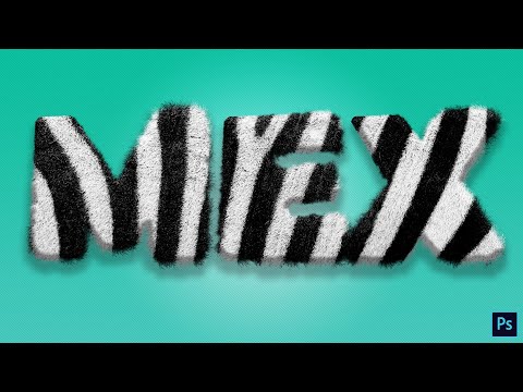 Видео: Пушистый меховой текст в фотошопе | FUR text in Photoshop