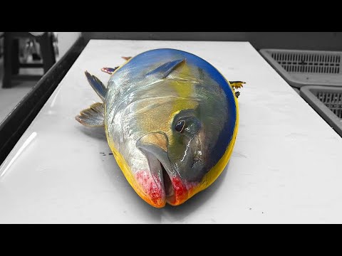 Видео: Попробуйте нарезать сашими из дорогой рыбы, ассорти сашими и сашими из камбалы!!