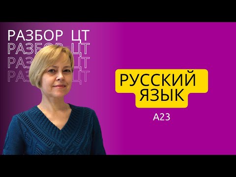 Видео: Разбор ЦТ по русскому языку. Задание А23