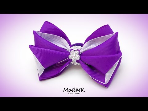 Видео: Бант из репсовых лент МК DIY Hair bow tutorial МойМК
